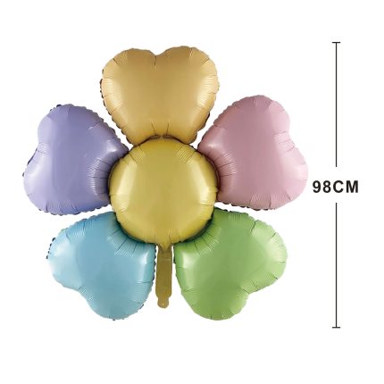 Balon din folie metalizata floare multicolor , 98 cm