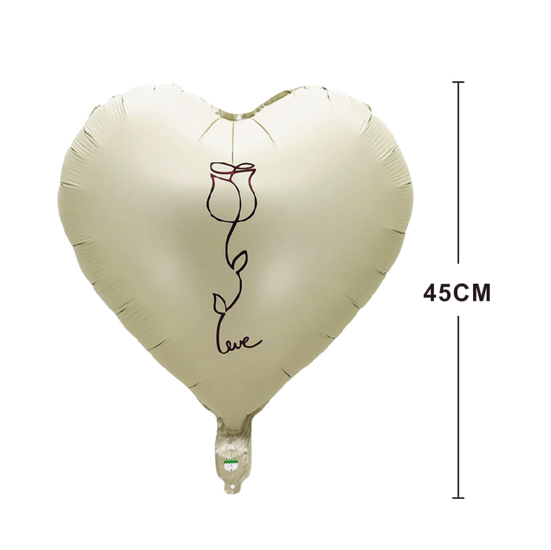 Balon din folie metalizata love , alb , 45 cm