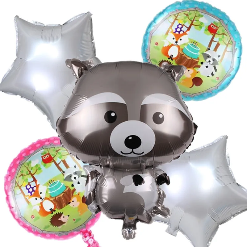 set 5 baloane metalizate , figurina raton