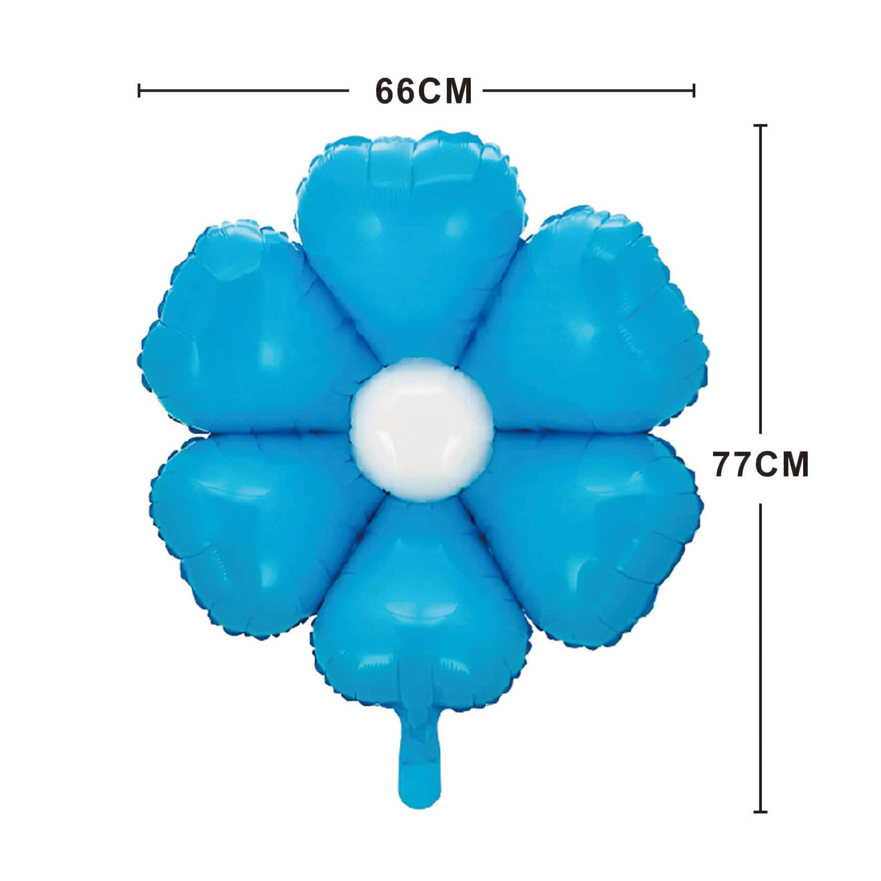 Balon din folie metalizata floare , albastru , 77 cm