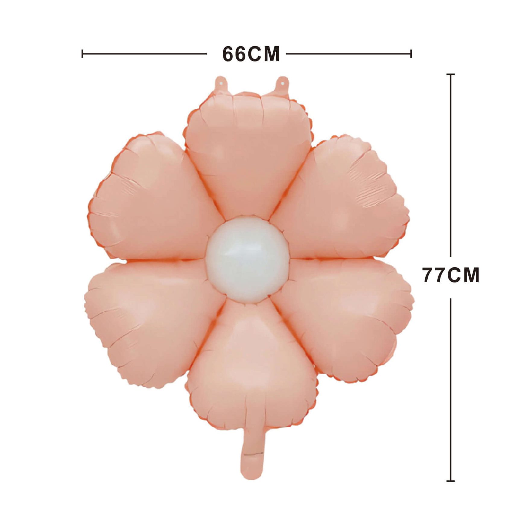 Balon din folie metalizata floare , crem , 77 cm