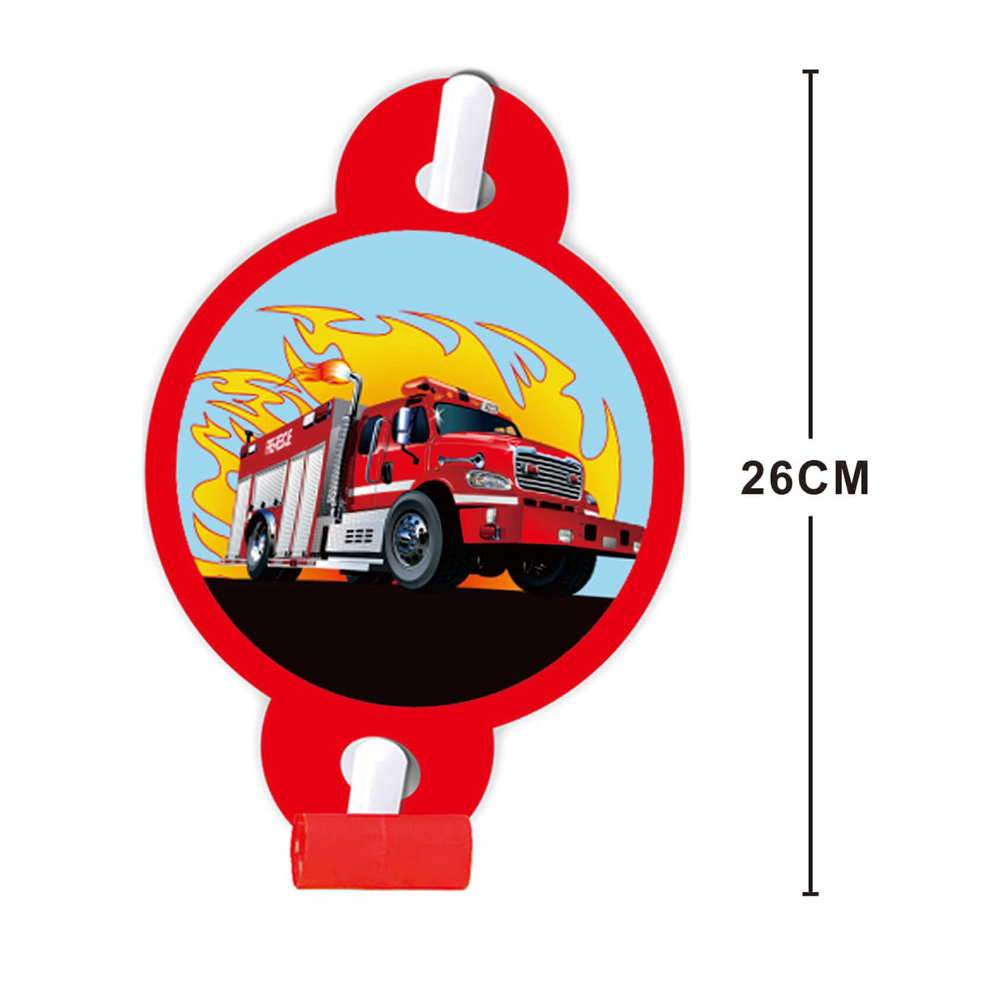 Set 8 suflatori masina de pompieri , multicolor