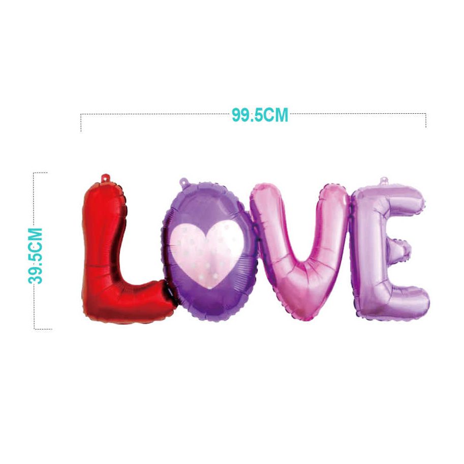 Balon folie figurina love , mov , 99×39cm