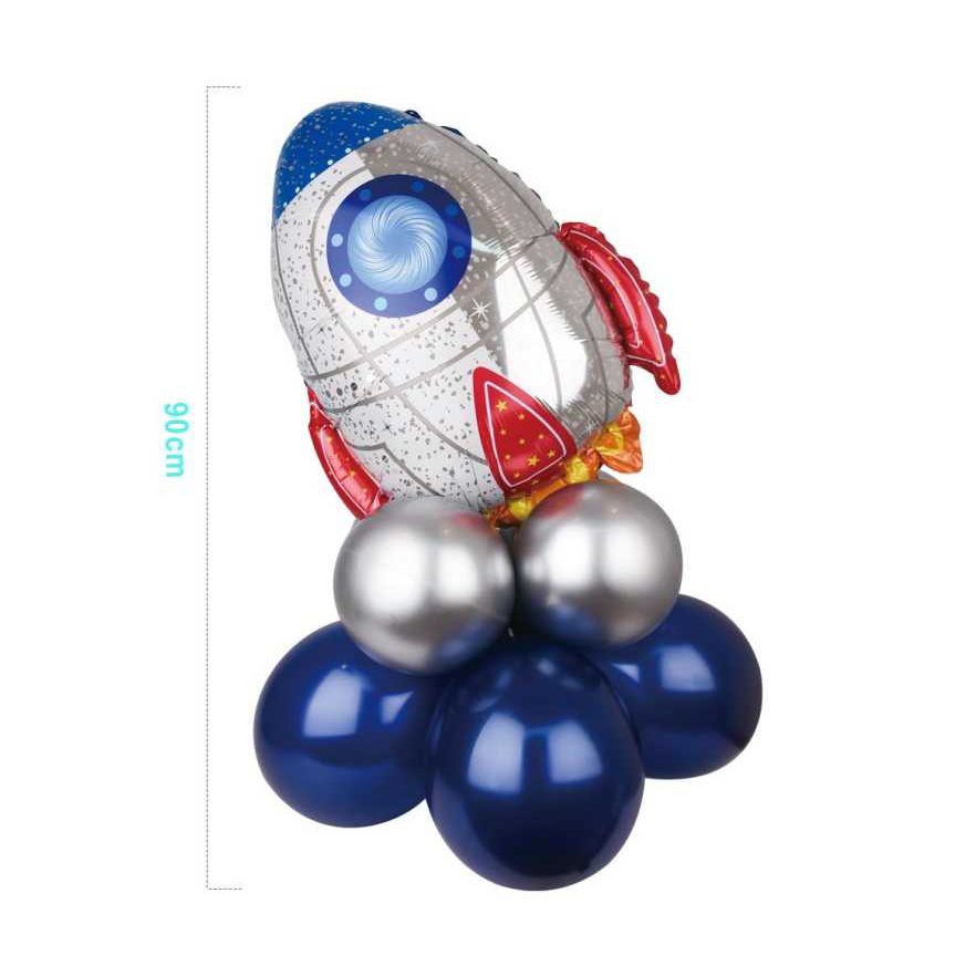 Set 5 baloane din folie metalizata racheta spatiala , 90cm