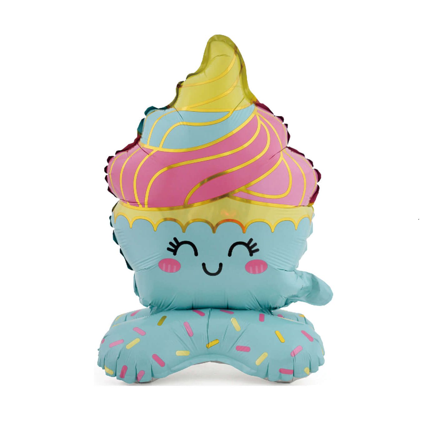 Balon din folie metalizata inghetata cu stropi , 29x49 cm