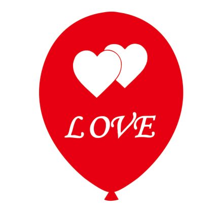 Set 20 baloane , imprimeu LOVE , rosu , 30 cm