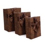 Set 3 cutii dreptunghiulare , maro