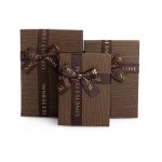 Set 3 cutii dreptunghiulare , maro