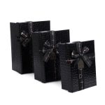 Set 3 cutii dreptunghiulare , negru