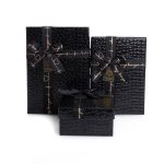 Set 3 cutii dreptunghiulare , negru