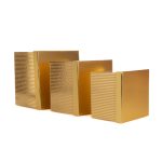 Set 3 cutii forma patrata , auriu