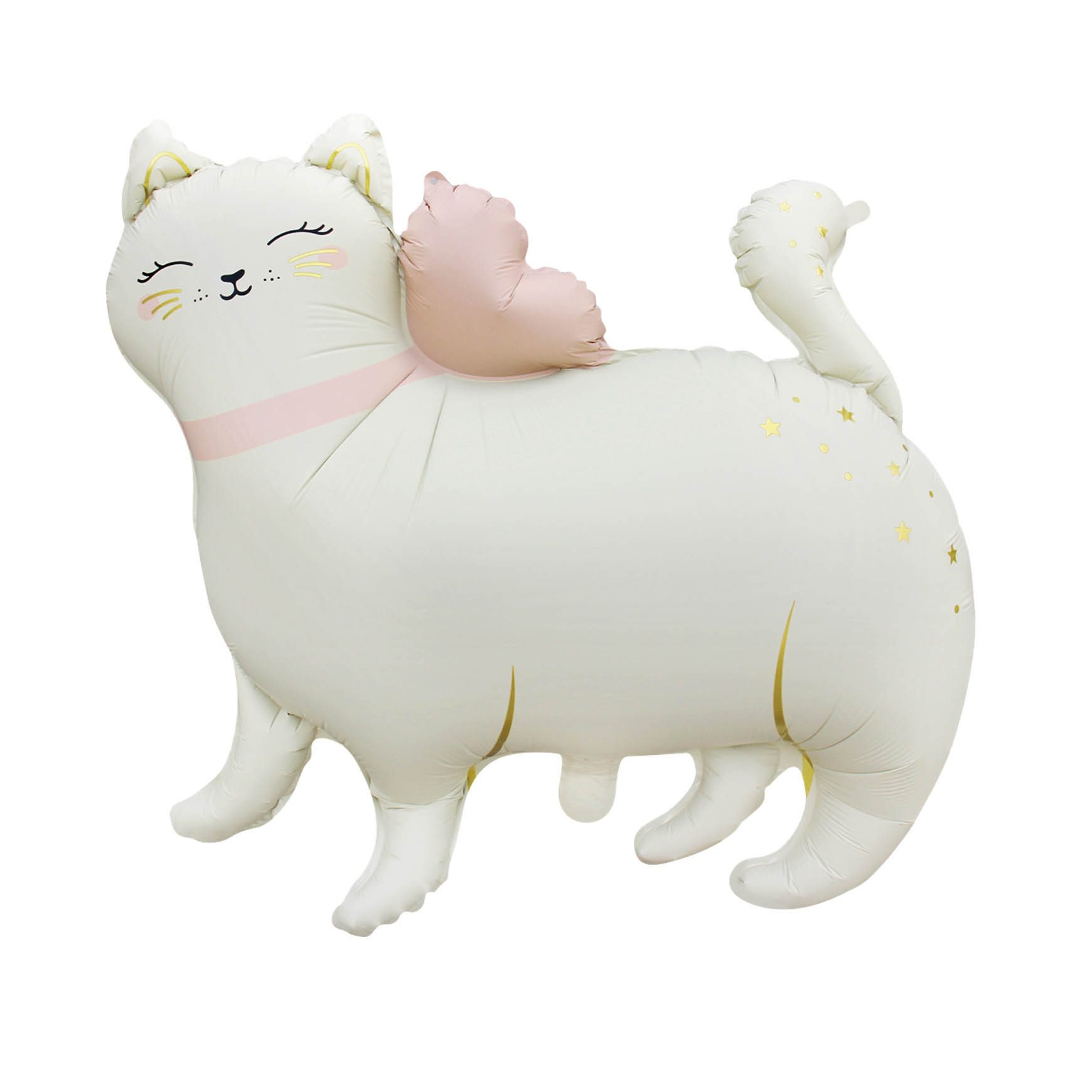 Balon folie metalizata pisica bej 68×62 cm