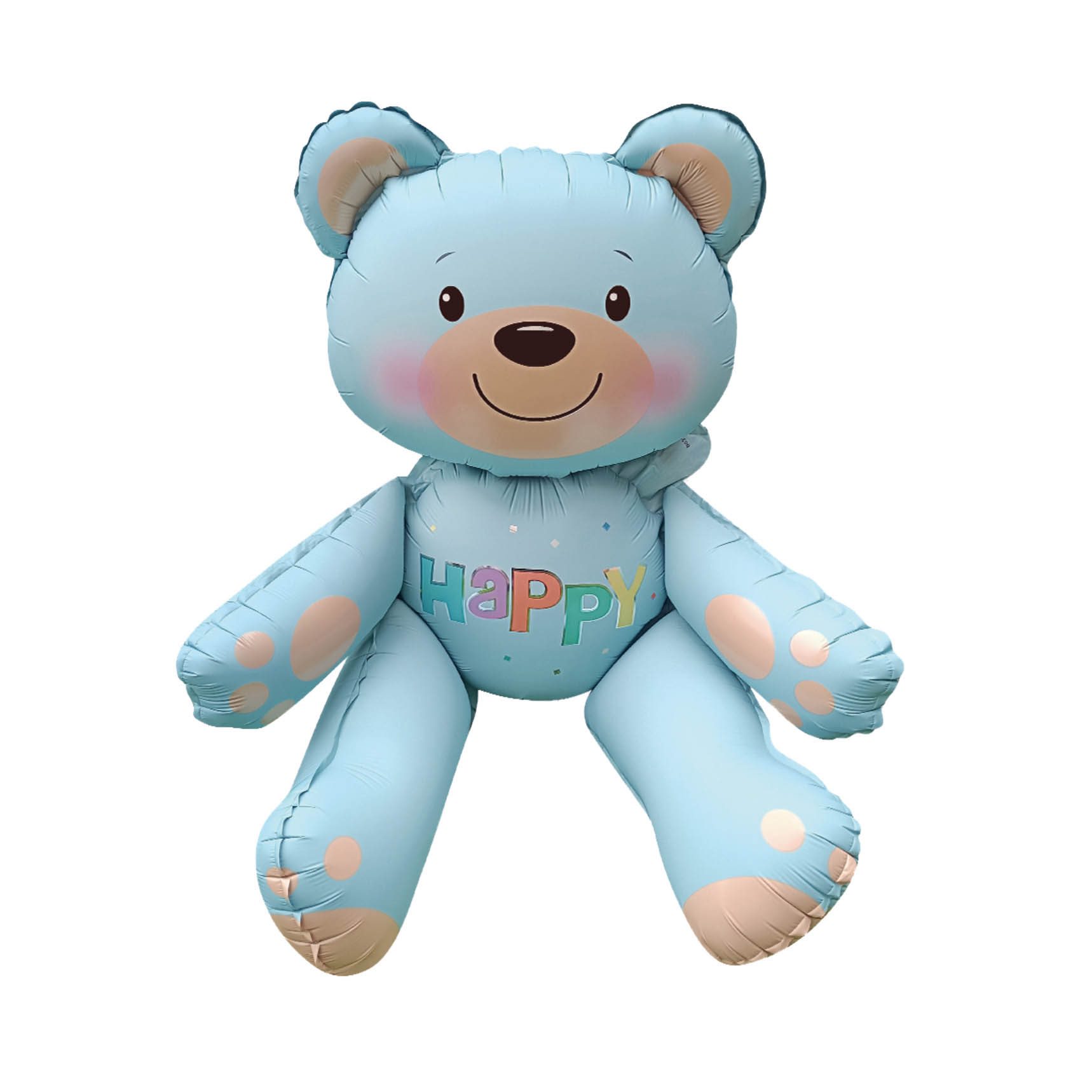 Balon folie metalizata ursulet albastru 3D 77×70 cm