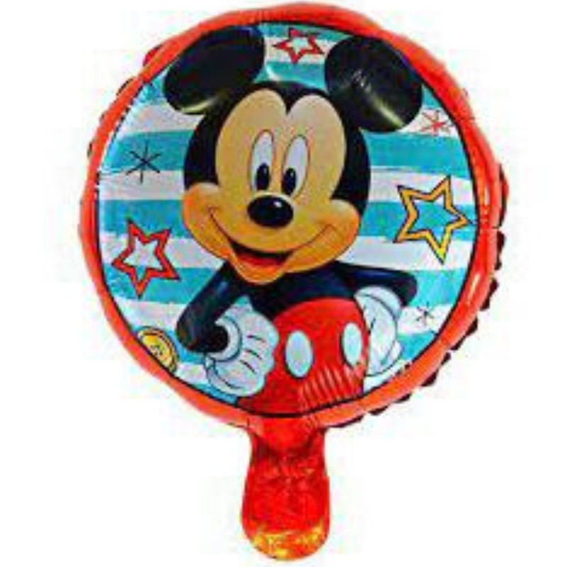 Balon folie rotund mickey mouse rosu 25x25