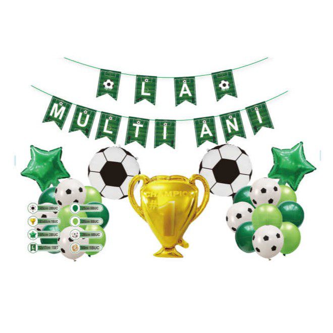 Set 30 baloane fotbal , la multi ani , multicolor