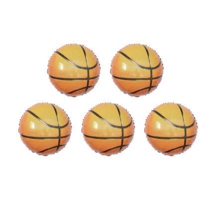Set 5 baloane folie metalizata minge baschet 25 cm