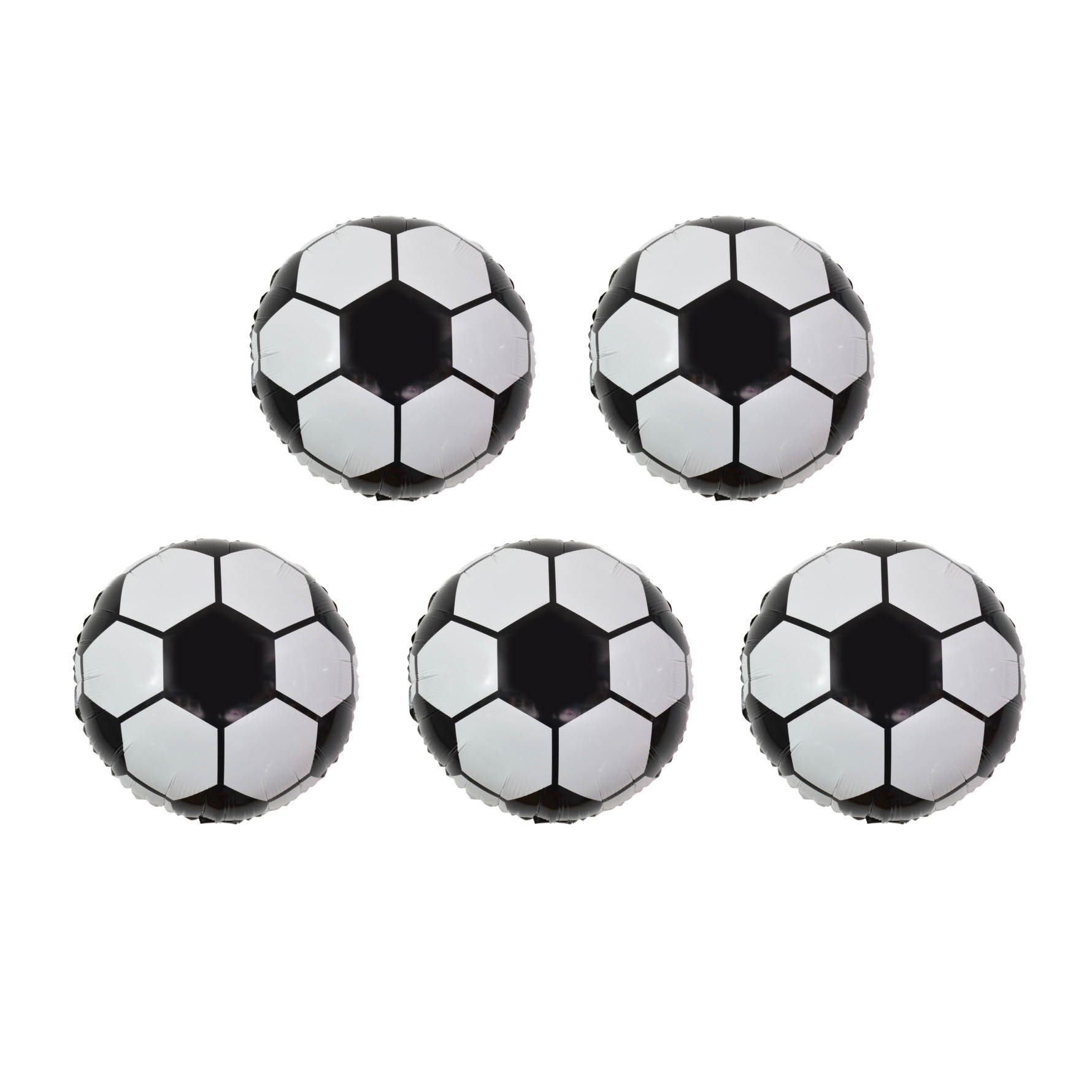 Set 5 baloane folie metalizata minge fotbal 25 cm