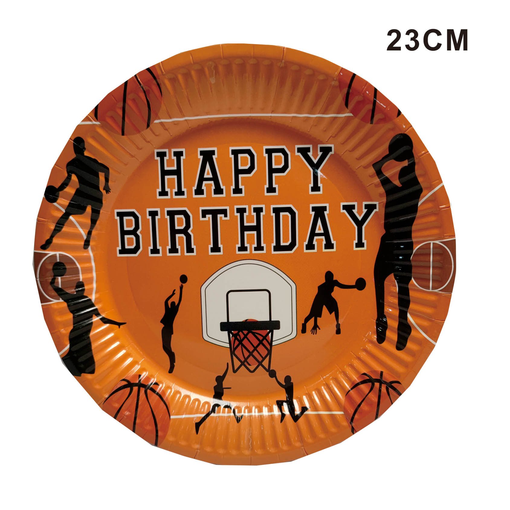 Set 8 farfurii happy birthday baschet, 23cm