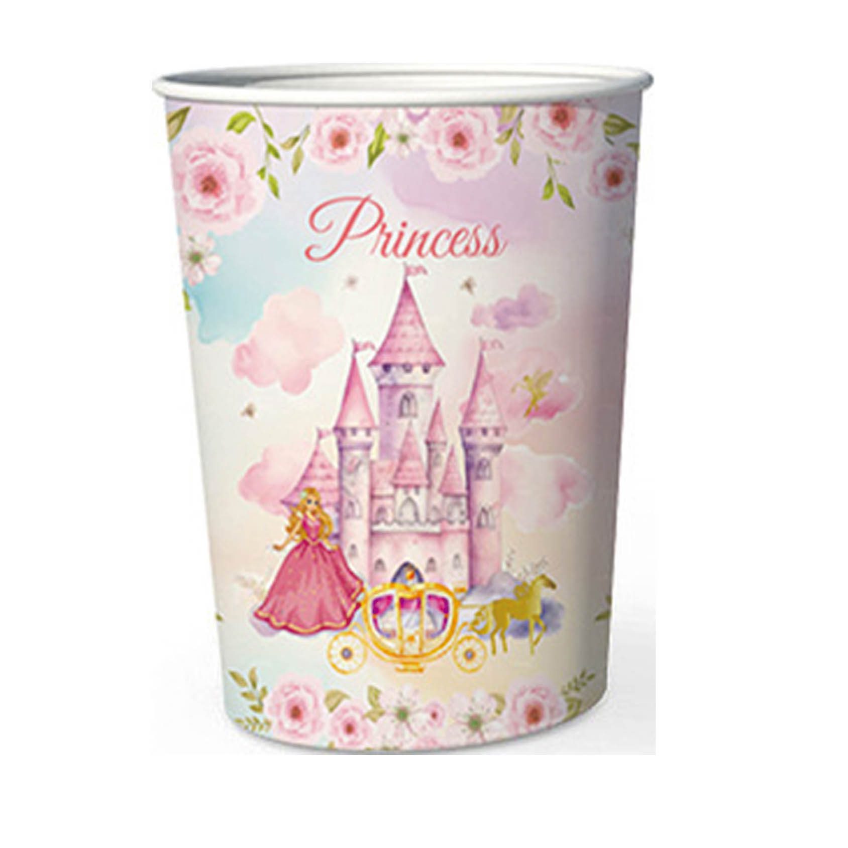 Set 8 pahare printesa castel roz, 8.7cm