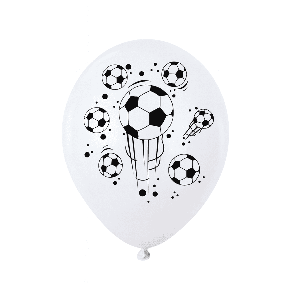 Set 20 baloane latex imprimeu mingi fotball, 30 cm
