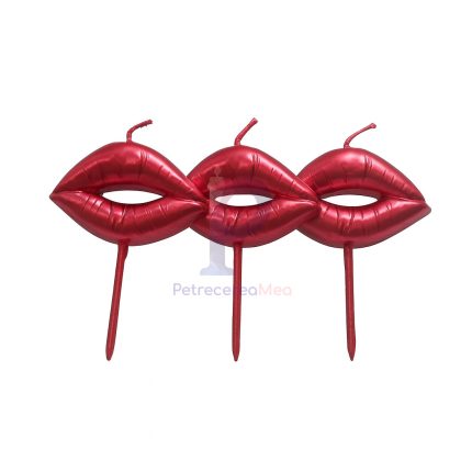 Set 3 lumanari , buze , rosu
