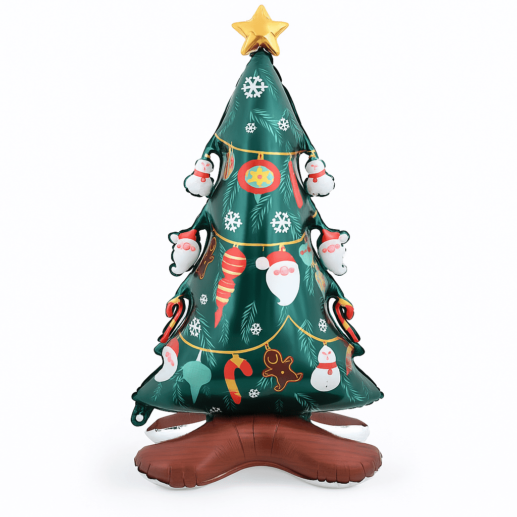 Balon folie figurina Brad de Craciun, 58x120 cm