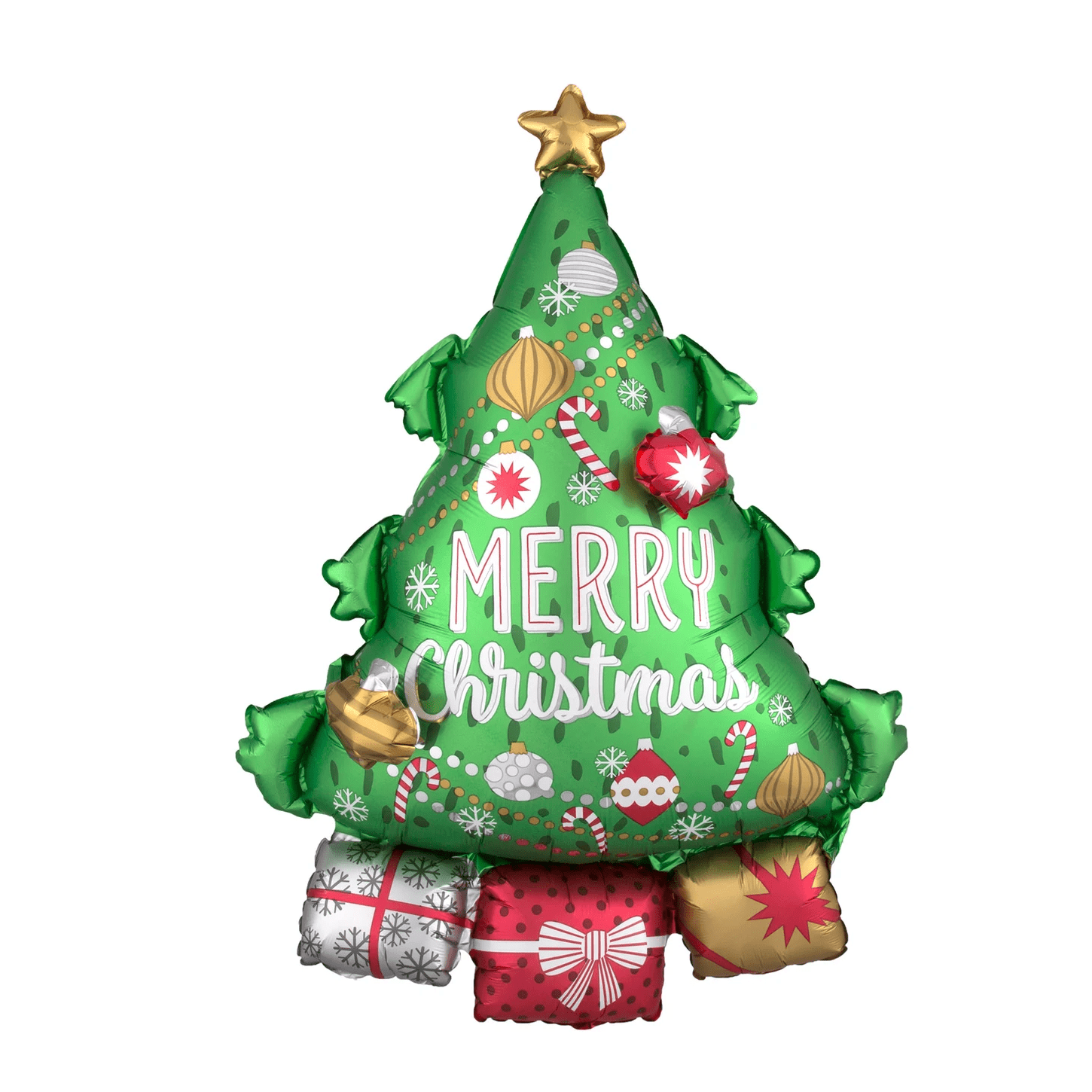 Balon folie figurina brad de craciun, 80x55 cm