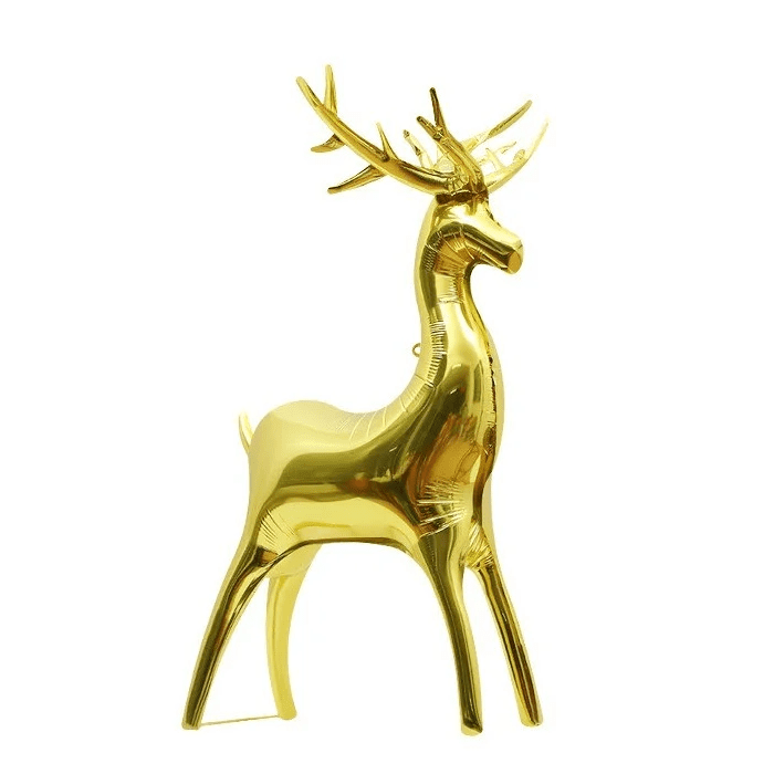 Balon folie figurina ren auriu, 81x50 cm