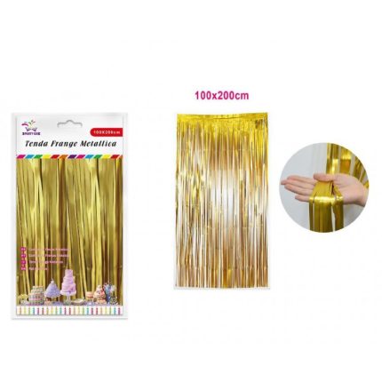 Perdea din folie metalizata, auriu, 2m x 1m