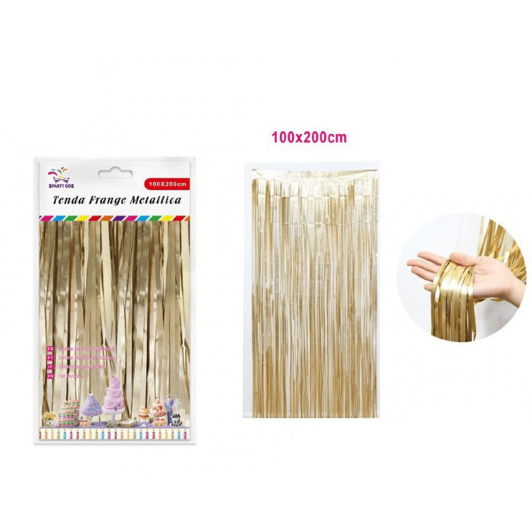 Perdea din folie metalizata, auriu regal, 2m x 1m