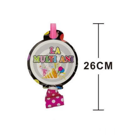 Set 8 suflatori, multicolor, 26 cm