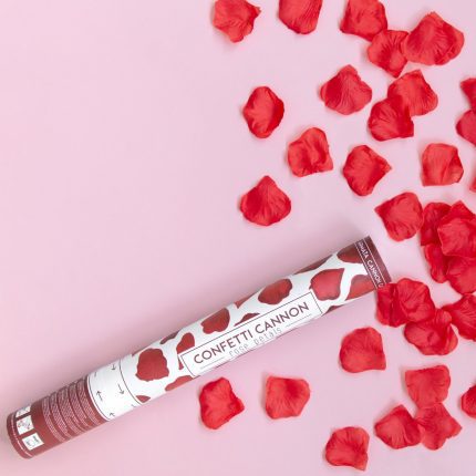 Tun confetti cu petale trandafir rosii, 40 cm